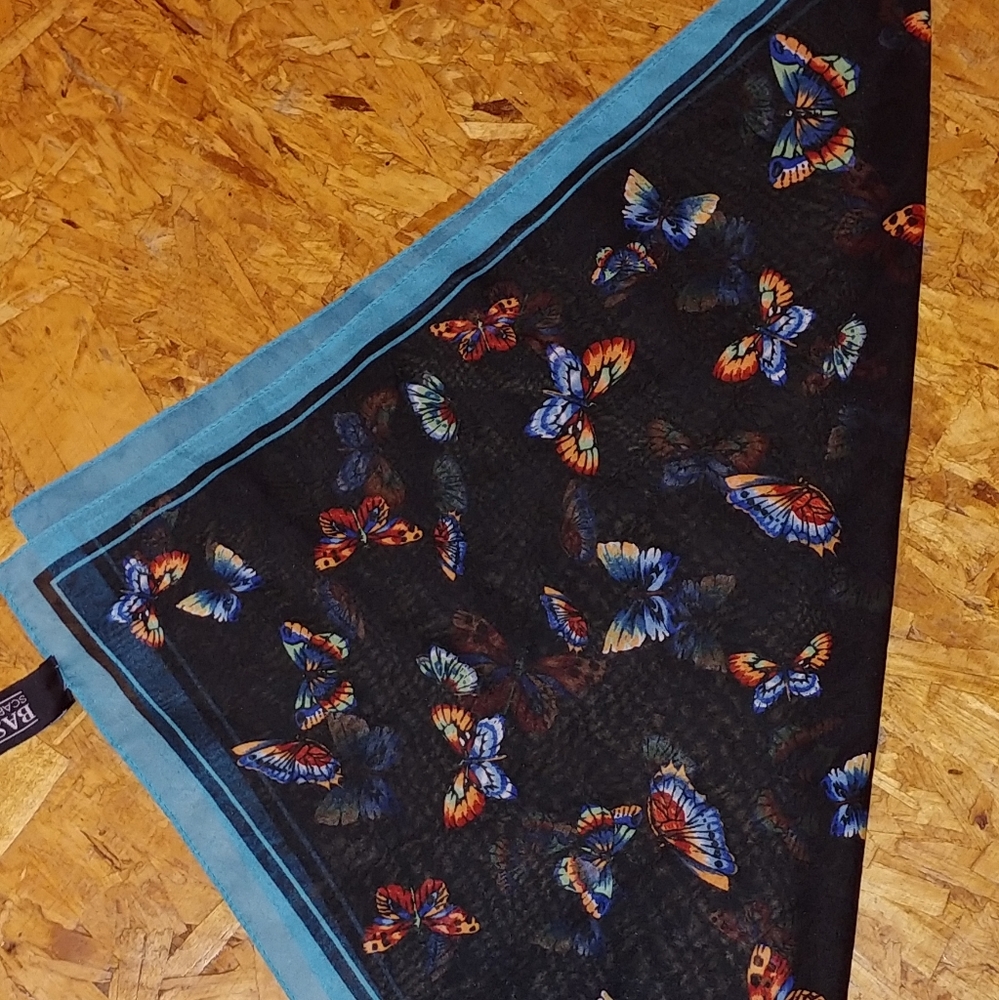 Sheer butterfly neck scarf